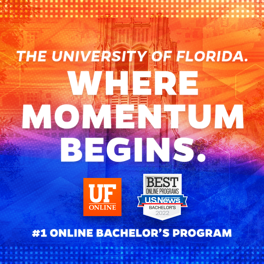 U.S. News & World Report ranks UF Online No. 1 in the Country Our Rise