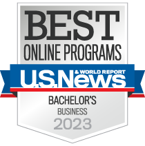US News and World Report Badge - #1 Best Online Bachelor's Business Program