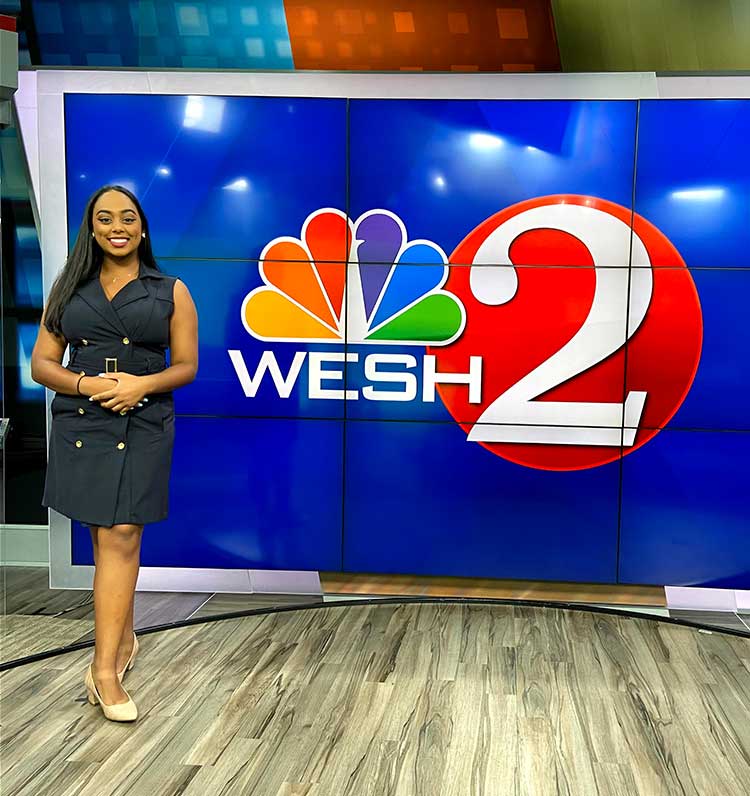 Jessica Sansarran broadcasting internship WESH 2 news
